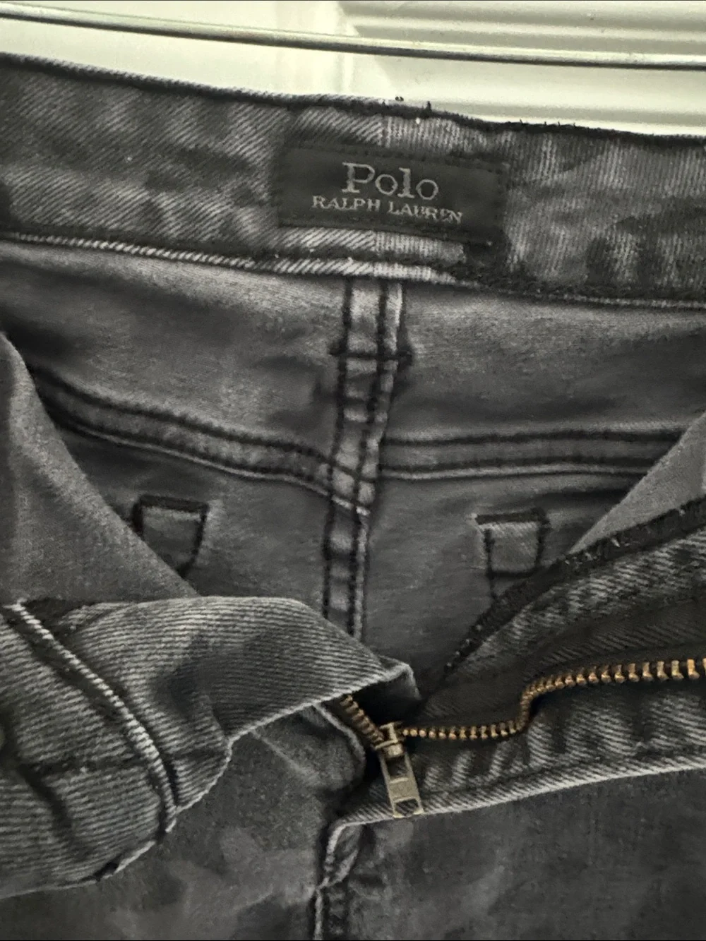 Polo rewash black and gray denim